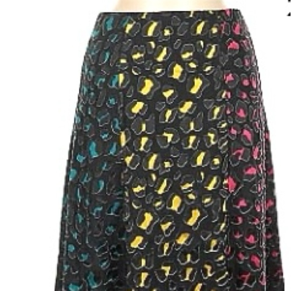 Alice + Olivia “Jenessa” Silk Blend Color-block Geo Print Skirt (27-28” … - Picture 3 of 9
